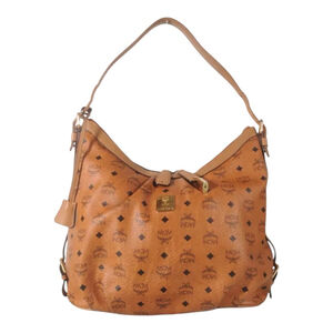 MCM Brown Visetos Hobo Bag One Size